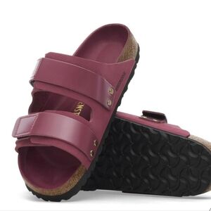 Birkenstock Uji Nubuck Leather Sandals- Berry Crush